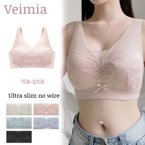 【OFFICIAL】Veimia Ultra-thin Wireless Plus-size Bra Minimizing Bra For Larger Busts Providing Lift Support Plus-size Bra Reduces Side Bulge Prevents Sagging