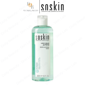 Dung dịch kiềm dầu giảm viêm GENTLE PURIFYING LOTION của Soskin dành cho da mụn