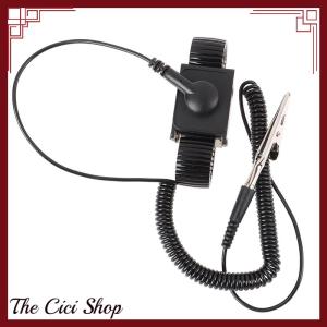 [The Cici Shop] Anti static work wrist strap ESD adjustable discharge belt ground metal bracelet
