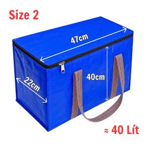 Túi bạt túi dứa đựng đồ đa năng xanh cam có quai xách và 2 khoá kéo tiện lợi