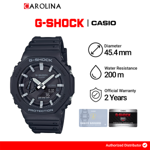 Jam Tangan Pria Casio G-Shock GA-2100-1A Analog-Digital Black Dial Black Resin Band