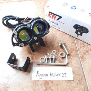 Lampu Tembak SQL 2 Mata LED Laser Gun Model D2 CR7 Mobil Motor Waterproof