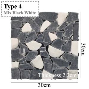 ⭐SG GREATHELP⭐ Long Decking Tiles Outdoor Balcony Patio Decking Flooring Wooden Stone Artificial Grass Stone Decking Real Pebbles Interlocking Non-Slip Easy Install DIY Durable Weather Resistant Outdoor Floor Tile Perfect for Garden Entrance Corridor