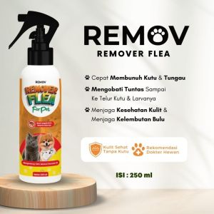 Remov Remover Flea Basmi Tuntas Kutu Dan Tungau Pada Kucing dan Anjing Hingga Telurnya