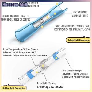 [Blossom] Kocoo Tun 300PCS Waterproof Solder Wire Connectors amp Heat Shrink Butt Crimp Connectors