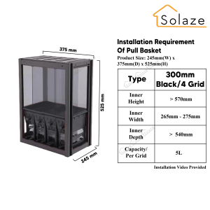 Solaze Embedded Rice Cabinet Divided Rice Box Kitchen Grain Storage Funnel-Type Rice Outlet