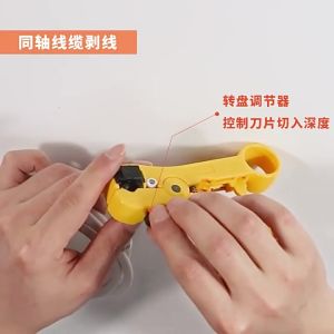 ZOERAX RJ45 Cable Cutter and Stripper Tool CAT5 CAT6 Ethernet Wire Stripper for Flat and Round UTP STP Cable RG59 RG6 RG7 RG11 Pang Network Wiring