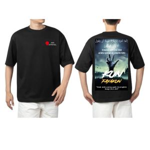 AHK SHOP / T-SHIRT PANJANG SIZE M L XL XXL LENGAN PENDEK BAHAN LEMBUT PREMIUM / KAOS DISTRO ISLAMI OVERSIZE NYAMAN / BAJU SABLON POLOS MOTIF KUN FAYAKUN HITAM / PAKAIAN KASUAL COWOK & CEWEK DEWASA STANDAR / ATASAN SOFT PRIA & WANITA COMBED HIGH QUALITY