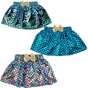11.11 Kid Rainbow Color Mermaid Princess Half Skirt For Girls Birthday Halloween Party Stage Performance Beach Theme Sweet Style Wear h2610