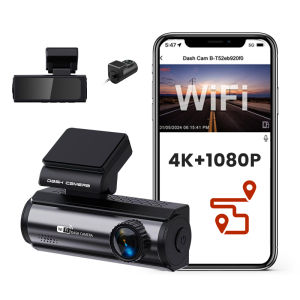 Camera hành trình 3Life Driving Recorder 4K+1080P HD góc rộng kết nối Wifi giám sát đỗ xe định vị GPS theo dõi hành trình lái xe