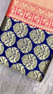 SUPER KANJIVARAM LICHI SILK WEAVING HANDWOVEN PURE BANARASI SAREE