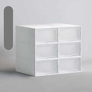 【Gift Town】6pcs Transparent Shoe Box Shoes Organizers Plastic Thickened Foldable Dustproof Storage Box Combined Shoe Cabinet