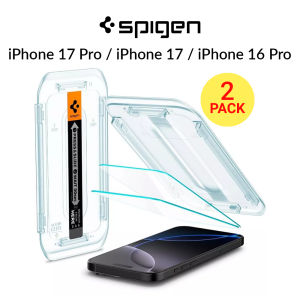 [2 Pack] Spigen iPhone 17 Pro / iPhone 17 Screen Protector iPhone 16 Pro Tempered Glass EZ Fit Full Coverage with Tray