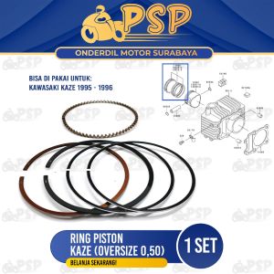 Ring Piston Kaze (Oversize 0.50) - Ring Cincin Seher Seker Diameter 050 Kawasaki Kaze R