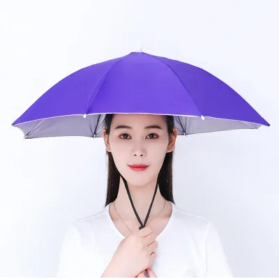Vintlook Mũ đội ngoài trời Ô mưa và mũ Ô đi mưa Mũ chống nắng Ô câu cá che nắng bảo vệ thông gió thông gió Đường kính 69cm gửi dây gió