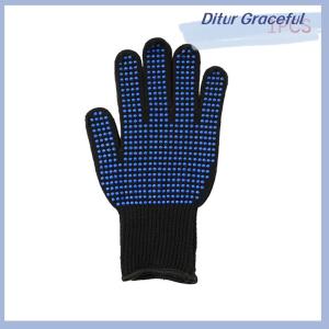 Ditur 1PC New Double-sided Hair Straightener Perm Curling Hairdressing Heat Resistant Finger Glove Hair Salon Tools Thermal Styling Gloves