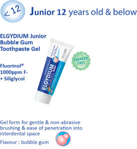 Elgydium Junior Bubble Gum Toothpaste 50ml  (7-12 years)