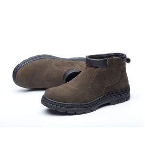 Profesional Sepatu Safety Boots Pria Cowok Outdoor Ujung Besi Kerja Proyek Olahraga Lapangan Safety Shoes Keren 090