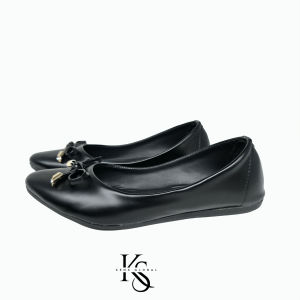 Sepatu Flat Shoes Wanita High - Model Pita Bambu - Warna Hitam