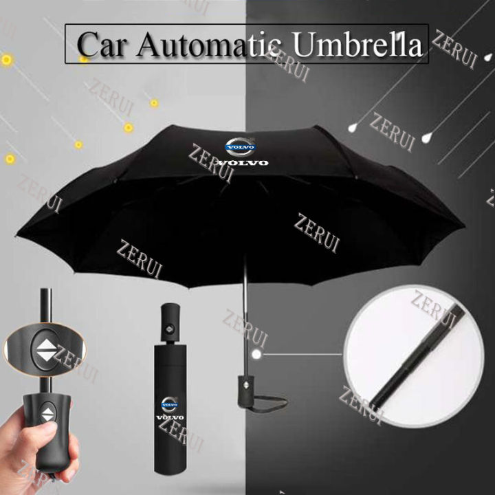 ZR For Volvo short handle advertising umbrella pure black full