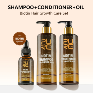 PURC Biotin Hair Shampoo Conditioner for Men Women Scalp Cleaning Hair Root Nourish Oil Smoothing Hair Mask Care Products Set2026