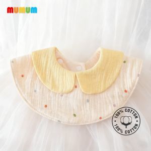 MUMUM Collar Baby Bibs - Round Shape with Snap Closure