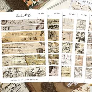Sticker tự cắt phong cách cổ điển - sticker tự thiết kế vintage trang trí sổ nhật kí sổ tay | Bullet journal - kc022