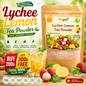 Lychee Lemon Fruit Tea Powder 500g | Iced Tea Smoothie Juice Drink | Healthy Beverage