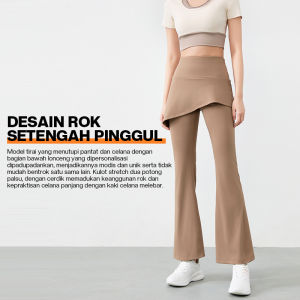 WiZi Legging Cutbray Olahraga Wanit Celana Rok Pilates Yoga 2 in 1 High Waist Pants