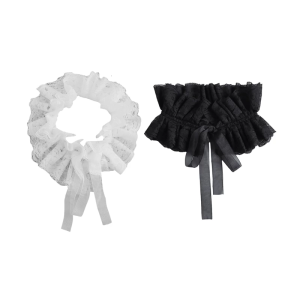 Retros Lace Decorative Collar Detachable Ruffle Collar Make Up Evening Collar for Parties and Weddings
