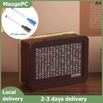 MaxgePC 1000 3000 5000 10000 Euro Hộp Tiền Bằng Gỗ Con Heo Đất Ngân Hàng Với Tái Sử Dụng Hộp Tiền Với Tiết Kiệm Mục Tiêu Và Số Hộp