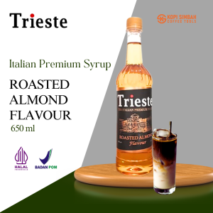 Syrup TRIESTE Rasa ROASTED ALMOND 650 ml Italian Premium Sirup Almon Flavoured Minuman Bartender Kopi