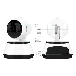 Security Camera V380 Pro HD Auto Tracking Night Vision Infrared Baby Monitor CCTV THE SD CARD INSIDE THE DEVICE Camera with WiFi Smart Home Surveillance Card Durable