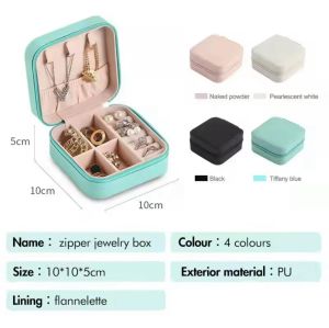 Jewellery Box Travel Organizer Mini PU Leather Storage for Rings Earrings Necklace Jewelry Box
