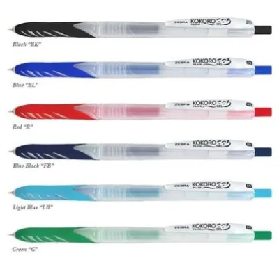 Zebra - Pulpen Kokoro Sweet Gel Colored Barrel 6 Pcs