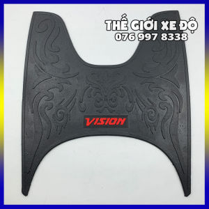 Thảm lót sàn Vision 2021 - 2022 - 2023 tấm để chân xe Vision cao su inox