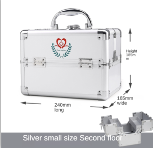 MD MOHS DIAGNOSTICS Household Medicine Cabinet Aluminum Alloy Double Open Multi-Layer Medicine Cabinet Wall-Mounted First Aid Storage Box