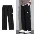 Celana Cargo Panjang Pria Korean style loose pants celana Olahraga Sport Jogging Big Size baggy pants Oversize longgar Celana training keren murah celana jumbo celana banyak kantong sweatpants quick dry cargo hitam. 