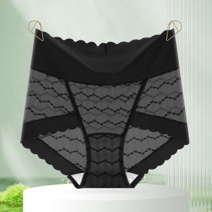 Light Lace Comfort Panties Breathable Stretch Briefs Underwear High-Waist Tummy Control Butt Lifting Silk Triangle Panties  with Antibacterial Properties for Female