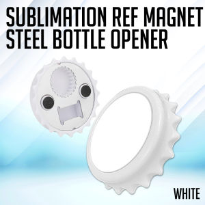 SaleZone - Sublimation Fridge Magnet Steel Bottle Opener Black/White