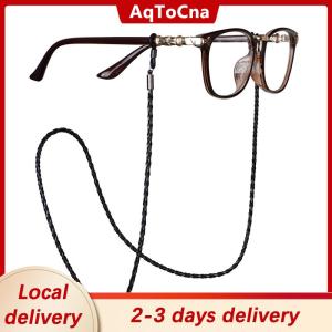 [COD] AqToCna Ship within 24 hours Thick Twist Sunglasses Leather Rope Chain Eyewear Braided Glasses Lanyard Strap Outdoor Sports Non-slip Eyeglass Accessories