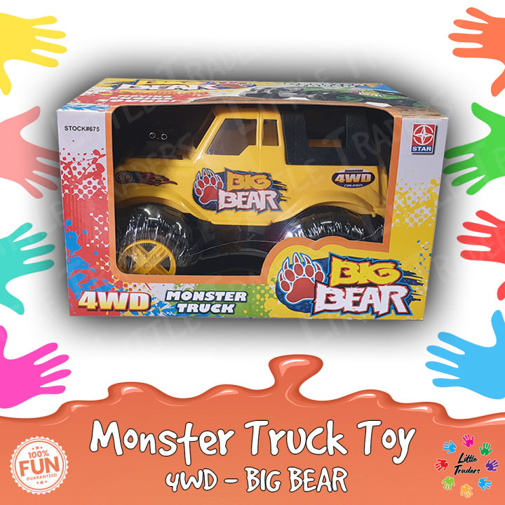 Big Bear Monster Truck Toy Car || Big, Multi-terrain, Heavy-duty,  Pull-back, No Batteries needed Lazada PH