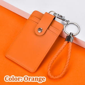 NEW Genuine leather Fashion ID Badge Holders with Nylon Lanyard Access card campus meal card bus card subway card Name Tag Cases Office Supplies