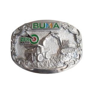 Pewterland Belt Buckle Mining Buma Kepala Sabuk Tambang Bahan Logam Timah Sabuk Kulit