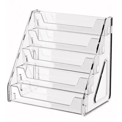 Shopclassyshop Acrylic mini bottle organizer display shelf ladder rack multi-layer perfume organizer steps case artifact