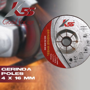 K55 Batu Grinda Poles Besi 4"x6mm Depressed Center Wheel 100x6x16mm Mata Batu Gerinda Baja Satuan