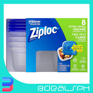 Ziploc Extra Small Square Food Container With One Press Seal Lid Set (118ml)