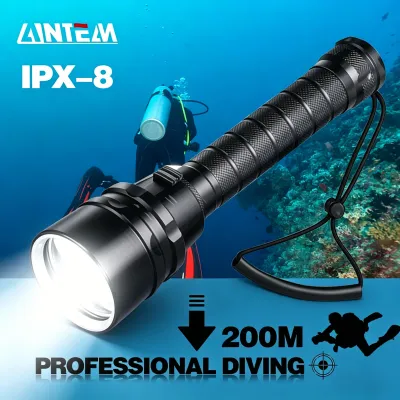 NEW+3000lumens Professional Powerful led Waterproof Scuba Diving Flashlight Diver Light LED Underwater Torch Lamp Lanterna Tactical flashlight outdoor flashlight