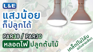 L&E หลอดไฟปลูกต้นไม้ LED BR30 12W E27 แสงสีขาวอมชพู Grow Light