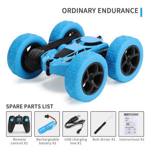 1/18 RC Car 360 Degree Roll Double Sided Stunt Car High Speed Rotating Anti-collision Led Light Toy Car Cool Headlight Childrens Toy Car Kereta Mainan Kereta Kontrol Birthday Gift| Mama House